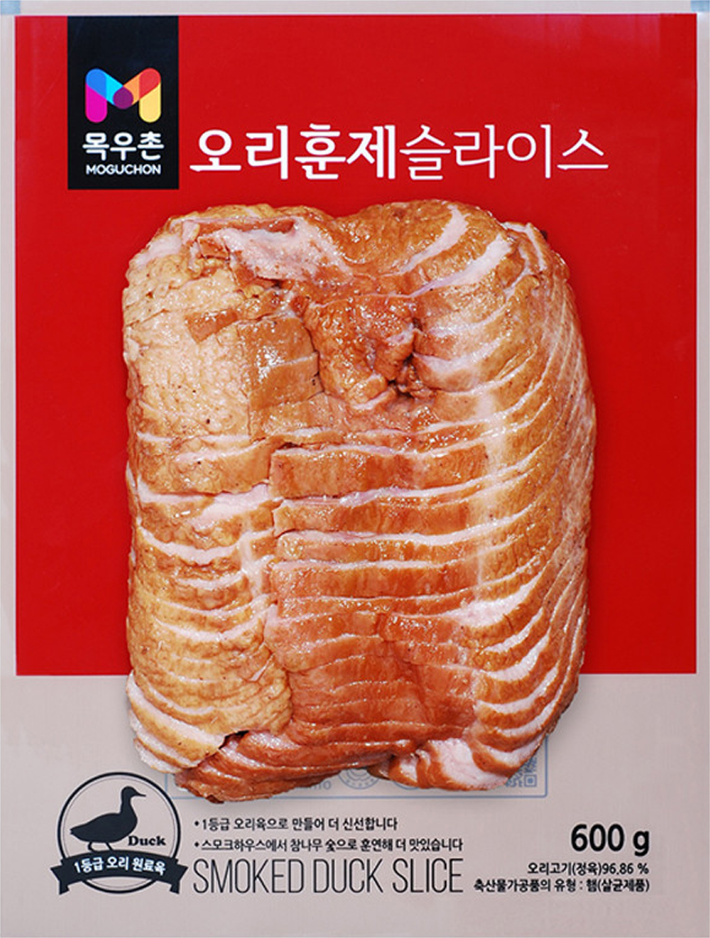 목우촌 오리훈제 슬라이스 600g 패키지